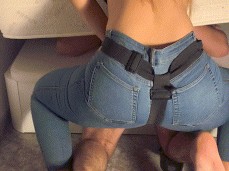 hard strapon fucking gif