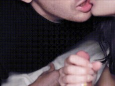 amazing cum kiss gif