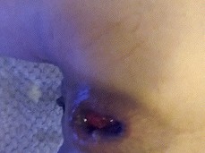 DP leaves loose butthole wide open gif