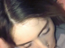 Small Cute  Gives Incredible Blowjob For Beginner Dick gif