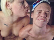 Face Spitting Lesbians gif