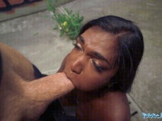 Dark Slut Eats White Meat gif