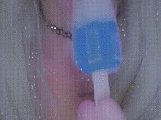 mouth enjoying popsicle for vore-ntines day treat gif