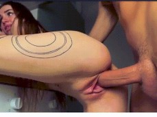 Close up leg up doggy gif