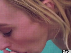 blowjob blond facial gif