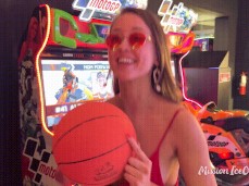 Public downblouse at arcade gif