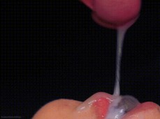 CUM FEEDING - Cumshot in Mouth CLOSE UP gif