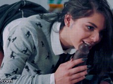 Gina makes him admit what he was thinking about when he filmed her gif