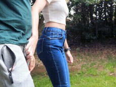 Handjob while walking gif