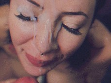 LackOfSkillets facial cumshot gif