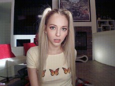 Lily Larimar Kneeling In Front Of You And Talking About Blowjobs gif