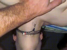 Pussy rubbing and throat bulge gif