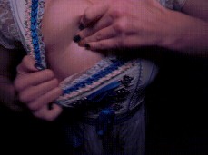 Cumming on a  wenches' titties gif