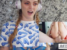 reacting watching to female quivering orgasm gif