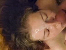 cum slut facial blast gif