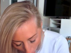 Two Handed Blowjob gif