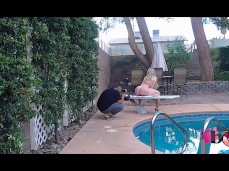 Twerking photoshoot by the pool gif