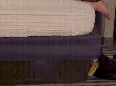 Interracial hotel sex over bed gif