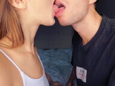 close up kissing gif