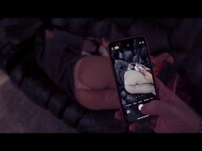 Taking quick cell phone pics of Sheena Ryder in her thong gif