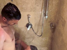 Avril Showers shower bj gif