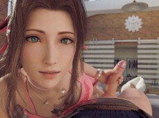 Aerith Gives you a Handjob POV gif