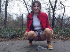 milf piss in the street gif