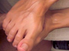 natural footjob gif