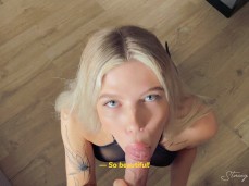 Blonde russian girl blowjob gif