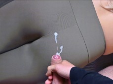 cum on yoga pants gif