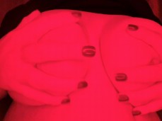 PLaying with myy big tits just fotr you gif