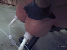 Christina Carter milked in bondage gif