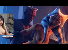 Reacting to defeated Ashoka and gets pounded by Darth Maul  gif