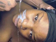 Ebony amateur cumshot gif