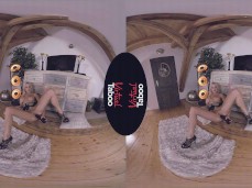 Hot blonde Ria Sunn in high heels plays with big dildo to orgasm gif