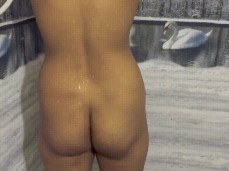 Sri Lankan girl having a bath and sucking dick gif