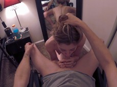 Pretty girl on her knees before rough sex gif