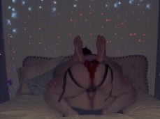 amateur pegging legs up gif