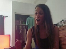 happy girl gets cumshot gif