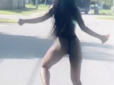 EBONY GIRL WALKING gif