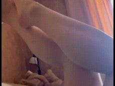 Sexy mommy shows off her tender and plump legs gif