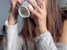 cum in coffee drink gif