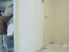 Hot Girl Fucked In Standing Doggy gif