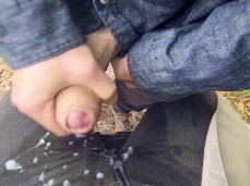 she pees in her jeans on a highway rest area (full video) gif