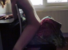 Chair grind orgasm gif