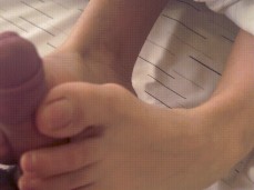 foreskin footjob gif