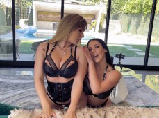 Hot Threesome with Lena Paul et angela white gif