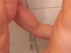 Beautiful Shower Creampie In Standing Doggystyle - Couple Keyla & Lucas gif