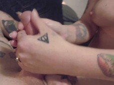 Gentle penis frenulum massage gif