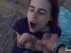 Beautiful girl totally covered of cum gif